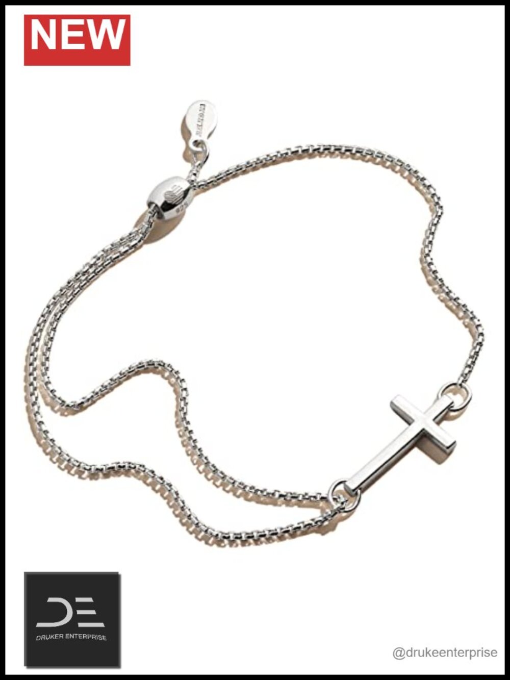 Alex and Ani Path of Symbols Cross Charm Bracelet Sterling Silver